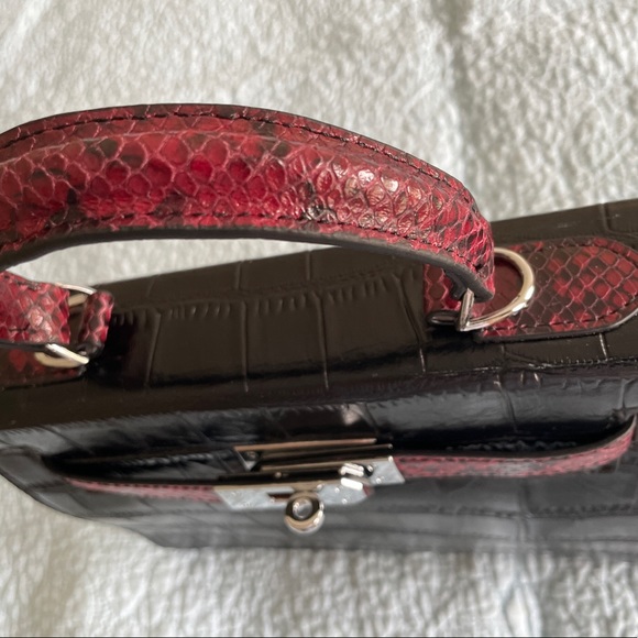 Unbranded Top handle Shoulder/Crossbody Kelly Style leather bag 25cm - Picture 8 of 10